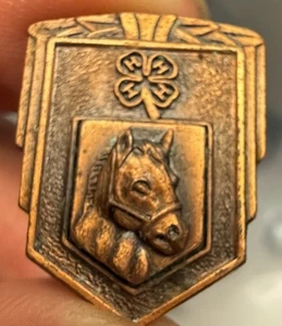 Vintage 4 H - Copper Horse Pin - Picture 1 of 2