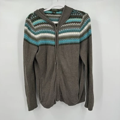 Chaqueta con Capucha Eddie Bauer Mujer Talla L Mezcla Angora Cabincore Ski Lodge Foto 1 de 4