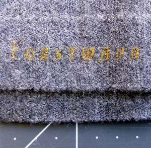 Antique WOOL FABRIC 1.5 yd Remnant Pinstripe Grey Vintage Forstmann Woolens - Picture 1 of 6