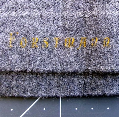 Antique WOOL FABRIC 1.5 yd Remnant Pinstripe Grey Vintage Forstmann Woolens - Image 1 of 4