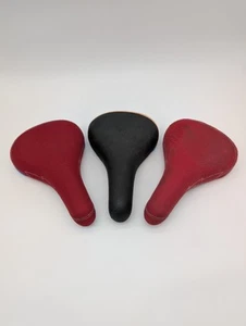 SE Bikes BMX Seats Lot - Blocks Flyer + 2x 40 Years Anniversary Red Seats - Picture 1 of 10