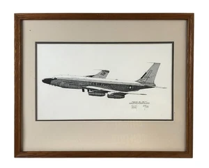 Joe Milch Boeing RC-135-W Plane Framed Signed Print 277/1000 1981 - Picture 1 of 3
