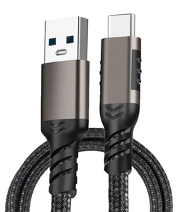 Usb-C / Usb-A Robuste Tressé Charge / Synchronisation Phone Câble 3 Mètre Court - Photo 1 sur 8