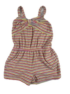 Janie And Jack Girls Terry Cloth Romper Swim Cover Up, Multicolor Stripe, 8 NWOT - Picture 1 of 4