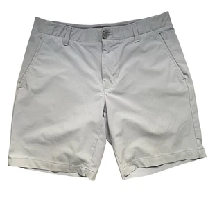 Under Armour Iso Chill Shorts Mens 34 Golf Ash Gray 8 Inch Stretch Flat Front - Picture 1 of 6