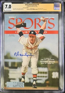 1956 Sports Illustrated #v4 #26 June 25 Warren Spahn Auto CGC 7.0 - Picture 1 of 2