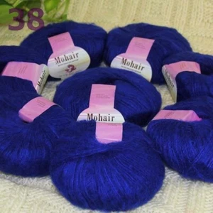 Sale New 8BallsX25g Warm Mohair Sweater Wrap Shawl Hand Knit Crochet Yarn 38 - Picture 1 of 24