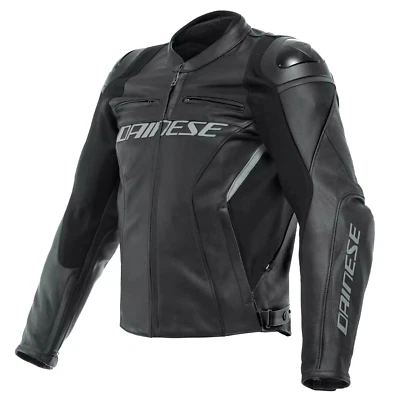 Dainese Men's Black Grey Cowhide Sport Leather Racing 4 Jacket New - Image 1 of 4