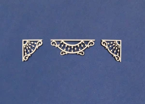 Juego de soportes victorianos para casa de muñecas escala 1:24 - Imagen 1 de 1