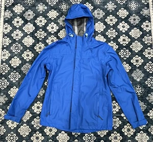 Women's S Avalanche Weather Shield Waterproof Shell Rain Jacket Blue Hooded Zip - Picture 1 of 5