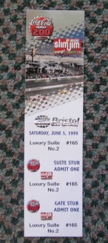 RARE 1999 COCA-COLA 200 TICKET WITH HOLDER NASCAR WINSTON TRUCK SERIES Cover
