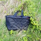 Black handbag, made of imitation leather.  Perfect for trips, holidays, work... 