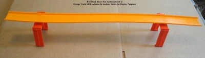 Vintage Mattel Toy Hot Wheels Red Race Track Riser Supports (1960s), Set of 2 - Image 1 of 4