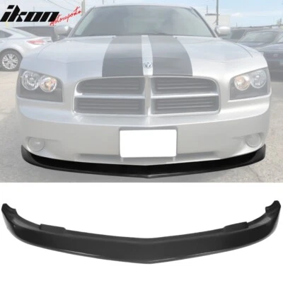 Fits 06-10 Dodge Charger IKON V2 Style PU Front Bumper Lip Splitter Unpainted Foto 1 de 4