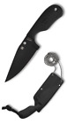 Spyderco Subway Bowie Black Blade Neck Knife Taktisches Messer Scheide ✔️02SP444
