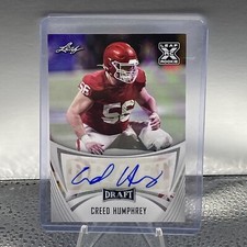 2021 Leaf Draft Creed Humphrey Rookie Card Auto Autograph Signed Chiefs BA-CH2