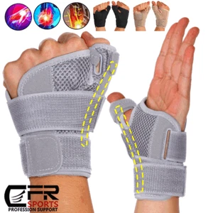 Thumb Wrist Support Brace Splint Carpal Tunnel Sprain Adjustable Right Left Hand - Picture 1 of 21