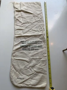 Vintage Canvas Money Bag Cleveland Reserve Bank Ohio Empty - Picture 1 of 4