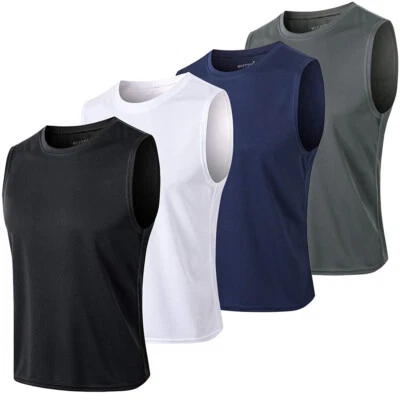 MEETYOO Herren Tank Top Trägershirt Tanktop T-Shirt Ärmellos Muskelshirt für Basketball