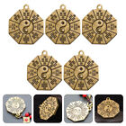  5 Pcs Fengshui Bagua Mirror Charms Good Fortune Pendant Double Sided