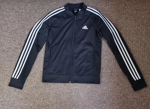 Adidas Boys Jumper Size UK XS 4-6 Black With Zip Pockets Casual Kids Wear (D2) - Picture 1 of 10