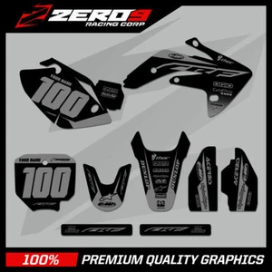 Kit de Gráficos MX Personalizado: HONDA CRF Motocross Graphics 85 - 150 / BLOQUE NEGRO GRIS - Imagen 1 de 6