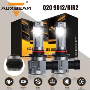 AUXBEAM 9012 LED Headlight Kit High Low Beam Bulbs Bright White Wireless CANbus - Foto 1 di 12