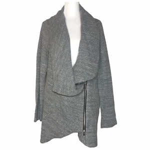 Soft Surroundings Size S Sweater Jacket Assymetrical Exposed Zipper Logenlook - Picture 1 of 11