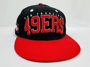 Vintage San Francisco 49ers BIG TEXT Snapback Adjustable Hat NFL Team Apparel - Picture 1 of 10