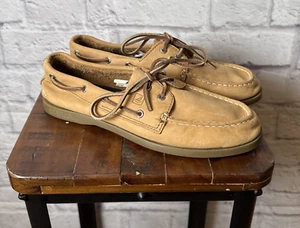Sperry Top-Sider Sahara Leather Boat Shoes Boys Size 7M - Classic Casual Comfort - Picture 1 of 8