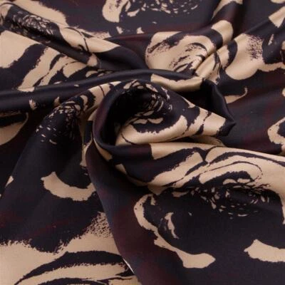 Futterstoff / Kleiderstoff Dessin Flower (Blumen, Floral) 100% Seide - Meterware - Bild 1 von 2