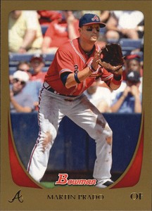 2011 (BRAVES) Bowman Gold #149 Martin Prado