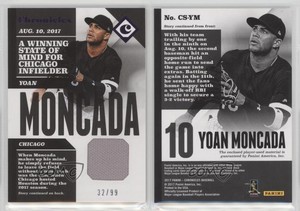 2017 Panini Chronicles Swatches Purple /99 Yoan Moncada #CS-YM Rookie RC