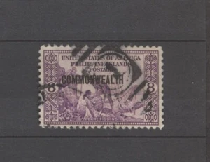 Nr: 133656 - PHILIPPINEN (USA) - EINE ALTE 8 C BRIEFMARKE m. OP. "COMMONWEALTH" - GEBRAUCHT!! - Bild 1 von 1