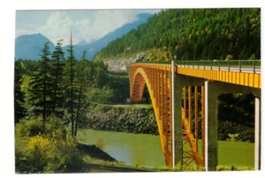 Alexandra Bridge, Fraser Canyon, BC, Trans-Canada Highway, Chrome Postcard #2 - Bild 1 von 2