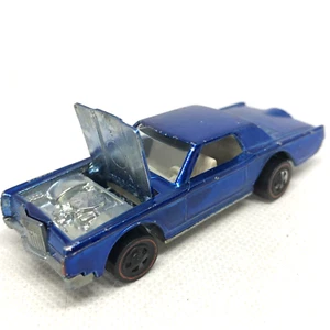 Hot Wheels Redline Custom Continental Mark III 1968 Blue White Int. Made In USA - Picture 1 of 10
