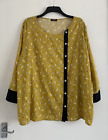 YCOSIC Ladies BLOUSE SIZE 4XL (22 / 24 approx) Cute Mustard Shade SHIRT Top