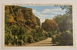 Cartolina vintage inutilizzata Wyoming Ten Sleep Canon Highway 16 Big Horn Mountains XL6 - Foto 1 di 2