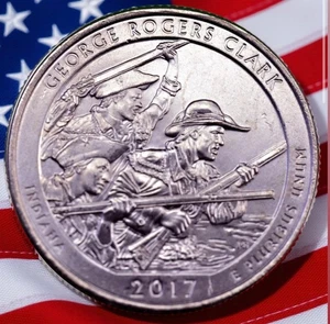 2017 D George Rogers Clark National π Historical Quarter π΄ Circulated - Picture 1 of 4