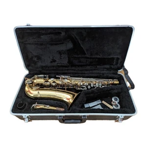 Selmer Bundy Alto Saxophone Brass Sax #580645 Student w/Hardshell Case USA - Picture 1 of 24