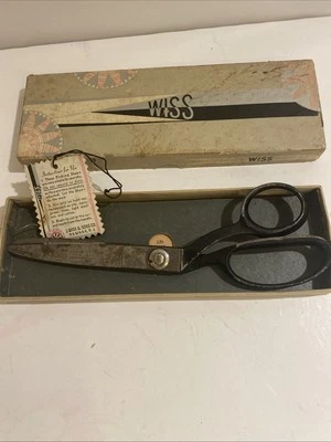 Vintage Wiss Pinking Shears Model C Circa 1940's in Original Bx w/ Tag LR - Image 1 of 4