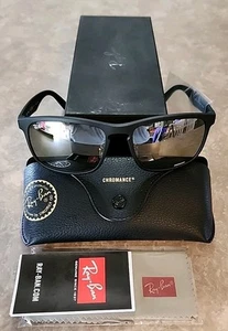 🔥 Ray Ban Chromance 4264 Black Silver Mirror Polarized RB4264 601S5J 58-18 - Picture 1 of 10