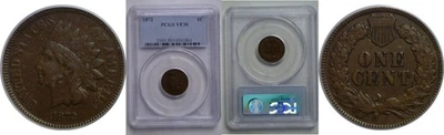 1872 1C Indian Head Cent PCGS VF-30 - Image 1 of 3