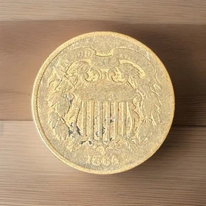 1864 Two Cent Piece Large Motto 2186402 - Picture 1 of 2