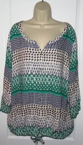 Mujer🦋DEBENHAMS🦋multi Estampado Corbata Burbuja Dobladillo Blusa Talla 20 - Imagen 1 de 4