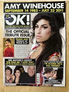 AMY WINEHOUSE OK MAGAZINE TRAGIC DEATH OFFICIAL TRIBUTE ISSUE 2nd AUGUST 2011 - Picture 1 of 4