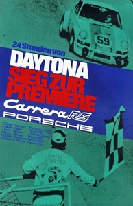 AWESOME Porsche Poster DAYTONA SIEG ZUR CARRERA RS - Picture 1 of 1