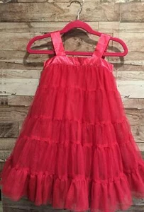 NEU MIT ETIKETT BABY GAP PIROUETTE TÜLL ETAGENKLEID SATINBESATZ DUNKELROSA 3T 3 JAHRE  - Bild 1 von 3
