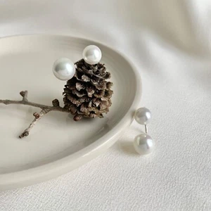 Brand New Silver Large Pearl Drop Dangle Jacket Earrings - ISHINEE Jewelry - Picture 1 of 3