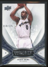 2008-09 Upper Deck Exquisite Collection #19 Gilbert Arenas #018/125